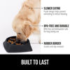 Picture of Gorilla Grip Slow Feeder Dog and Cat Bowls, Interactive Puzzle Toy for Dogs and Cats Food Training, Keeps Pets Busy and Prevents Puppy Overeating, Large, Small Breeds, 100% BPA Free, 2 Cup Black