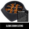Picture of Gorilla Grip Slow Feeder Dog and Cat Bowls, Interactive Puzzle Toy for Dogs and Cats Food Training, Keeps Pets Busy and Prevents Puppy Overeating, Large, Small Breeds, 100% BPA Free, 2 Cup Black