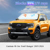 Picture of Sun Shade Sunshade for Ford Ranger Windshield Cover, 4-Layer Front Window Shade Custom fit 2019-2024 Ranger XL, XLT, Lariat Sun Visor 240T Retractable Shade Blocks UV Rays Cooler Car Accessories
