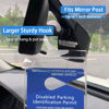 Picture of lofrcin 4 PCS Handicap Placard Holder for Auto, Ultra Transparent Handicapped Placard Holder, Handicap Parking Sign Holder with Large Hanger