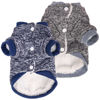 Picture of Dog Sweater, Dog Sweaters for Small Dogs, 2, 3 Pack Warm Soft Pet Clothes for Puppy, Medium Large Cat, Dogs Girl or Boy, Dog Shirt Vest Coat for Winter Christmas (Medium, Coat Grey+Navy)