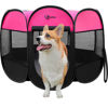 Picture of Dog Playpen, Puppy Pet Playpen Indoor for Small Dogs, Dog Tent Crates Cage Indoor/Outdoor, Portable Pop Up Dog Kennel Playpen with Carrying Case for Dogs/Cats/Rabbits, Removable Zipper Top, Hot Pink