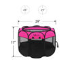 Picture of Dog Playpen, Puppy Pet Playpen Indoor for Small Dogs, Dog Tent Crates Cage Indoor/Outdoor, Portable Pop Up Dog Kennel Playpen with Carrying Case for Dogs/Cats/Rabbits, Removable Zipper Top, Hot Pink