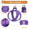 Picture of PWOD Dog Harness with Leash Set, No-Pull Step-in Reflective Pet Harness with 1 Leash Clips, Adjustable Soft Padded Easy Walk Dog Vest for Small Medium Large Dogs, Cats(Light Purple, Medium)