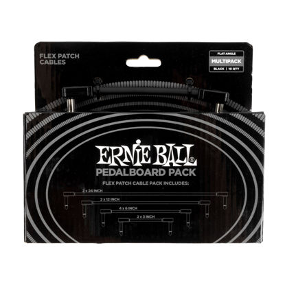 Picture of Ernie Ball Flex Patch Cables Pedalboard Multi-Pack - Black