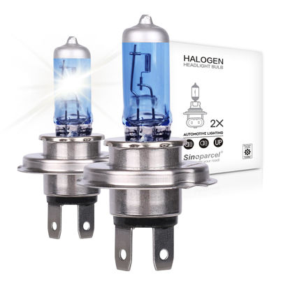 Picture of Sinoaprcel H7 Halogen Headlight High or Low Beam,Fog Light Bulb,270% Brighter 5000K White Replacement for Standard 55W Bulb,Pack of 2