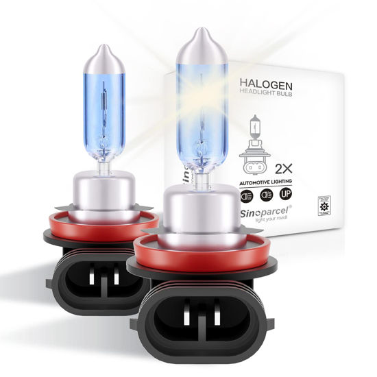 Picture of Sinoparcel H8 Halogen Fog Light Bulb,150% More Brightness Replacement for Standard 35W (PGJI9-1) Bulb,Pack of 2