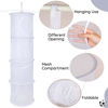 Picture of Basumee Stuffed Animals Net or Hammock 2 Pcs Stuffed Animals Storage Toy Net Hammock for Stuffed Animals Organizer Mesh Hammock Kids Girls Room Decor, White, 4 Tiers