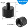 Picture of Frienda 4 Pieces Mic Stand Adapter 5/8 Female to 1/4 Male for Camera Mount Tripod Thread Conversion Connector Screw Adapter for Microphone Stand Mount(Black)