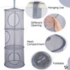 Picture of Basumee Stuffed Animals Net or Hammock 2 Pcs Stuffed Animals Storage Toy Net Hammock for Stuffed Animals Organizer Mesh Hammock Kids Girls Room Decor, Gray, 3 Tiers