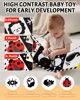 Picture of High Contrast Baby Toys, Black and White Newborn Toys for Brain Development, Soft Baby Books, Infant Sensory Toys 0-6-12 Months, Tummy Time Toys, Visual Stimulation Montessori Toy Gift