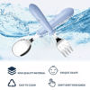 Picture of Pimoys 6 Pieces Toddler Forks Baby Forks for Self Feeding, Kids Forks with Round Handle, Stainless Steel Toddler Utensils Children's Safe Silverware Set BPA Free, Dishwasher Safe
