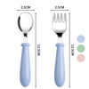 Picture of Pimoys 6 Pieces Toddler Forks Baby Forks for Self Feeding, Kids Forks with Round Handle, Stainless Steel Toddler Utensils Children's Safe Silverware Set BPA Free, Dishwasher Safe