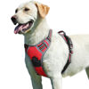 Picture of Eagloo Dog Harness for Large Dogs, No Pull Service Vest with Reflective Strips and Control Handle, Adjustable and Comfortable for Easy Walking, No Choke Pet Harness with 2 Metal Rings, Red, L