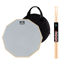 Picture of EASTROCK Practice Drum Pad, 11.6 Inches Double Sided Silent Drum Pad, Rubber Dumb Drum with Drumsticks and Storage Bag for Beginners,Gray