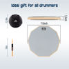 Picture of EASTROCK Practice Drum Pad, 11.6 Inches Double Sided Silent Drum Pad, Rubber Dumb Drum with Drumsticks and Storage Bag for Beginners,Gray