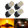 Picture of iFunyLED 4PCS 3157 LED Bulb Turn Signal Light 12V-24V Super Bright 3156 3056 3057 3047 LED Replacement Light Kit Set for Car Tail Brake Turn Signal Lights - Amber Yellow