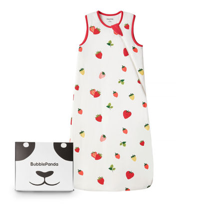 Picture of BubblePanda Rayon Made from Bamboo Sleep Sack 0-6 Months 0.5 Tog Soft Newborn Sleep Sack 3-6 Months for Infant Babies 2-Way Zipper Wearable Blanket Baby 0-3 Months