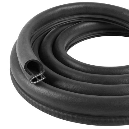 Picture of Automotive Door Weather Stripping 20Ft Car Door Rubber Edge Trim Seal Strip Gasket with Side Bulb for Car Bus Camper Boat RV Truck Doors