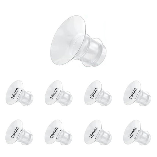 Picture of Flange Inserts 18mm 8PCS,Wearable Breast Pump Parts Compatible with Momcozy S12 pro/S9 pro/S12/S9/Medela/Spectra/TSRETE 24mm Breast Pump Shields/Flanges,Reduce 24mm Nipple Tunnel Down to 18mm