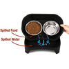 Picture of Neater Feeder - Express Model w/Slow Feed Bowl - Mess-Proof Dog Bowls (Small, Black) Made in USA - Elevated, No Spill, Non-Tip, Non-Slip, Raised Stainless Steel Food/Water Pet Bowls Aid Digestion