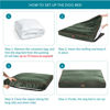 Picture of Bedsure Waterproof Dog Beds for Extra Large Dogs - 4 inch Thick Up to 100lbs XL Dog Bed with Removable Washable Cover, Pet Bed Mat Pillows, Dark Green