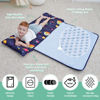 Picture of ACRABROS Toddler Nap Mat with Pillow and Blanket, Extra Large Rolled Napping Mats,Slumber Bags for Boys Girls,Kids Sleeping Bag for Daycare, Preschool Travel Camping,Space