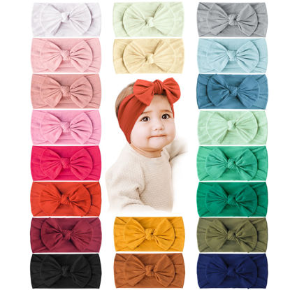 Picture of Prohouse 20PCS Baby Nylon Headbands Hairbands Hair Bow Elastics for Baby Girls Newborn Infant Toddlers Kids