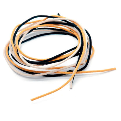 Picture of harpfeas Cloth-covered Waxed Vintage-style Pushback Guitar Wire -10 Feet (3.3-white/3.3-black/3.3-yellow) Pushback Wire for Electric Guitar Upgrades Kits