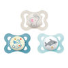 Picture of MAM Variety Pack Baby Pacifier, Includes 3 Types of Pacifiers, Nipple Shape Helps Promote Healthy Oral Development, 0-6 Months, Boy, 3 Count (Pack of 1)