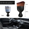 Picture of Ziciner Car Detailing Brush, Curved Soft Bristles Auto Removal Dust Collectors, Universal Vehicle Dashboard, Air Conditioner Vents etc Interior Cleaning Tool Accessories (Dark Brown)