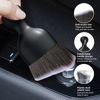 Picture of Ziciner 2 PCS Car Detailing Brush, Curved Soft Bristles Auto Removal Dust Collectors, Universal Vehicle Dashboard, Air Conditioner Vents etc Interior Cleaning Tool Accessories (Brown/White)