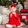 Picture of Lanmerry Christmas Baby Girl Bows for Newborn Green Headbands Red Hair Bow Christmas Elastic Nylon Hairbands Hair Accessories Newborn Infant Toddler