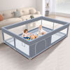 Picture of XVISHX 65 x 50 Inch Baby Playpen, Playpen for Babies and Toddlers, Baby Play Pen Playard for Indoor & Outdoor Active Center Game Fence, with Skin-Friendly Fabric and Soft Breathable Mesh, Grey