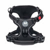 Picture of PoyPet No Pull Dog Harness, No Choke Front Clip Dog Reflective Harness, Adjustable Soft Padded Pet Vest with Easy Control Handle for Small to Large Dogs(Black,L)