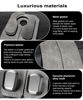 Picture of VETERBONE Car Purse Holder Hook, 4PCS Car Hooks for Headrest Luxurious Leather 100% Metal Car Hangers for Seat Multifunctional Car Bag Hook Car Seat Back Storage Hook Accessories (Grey)