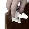 Picture of 12 Pack Cabinet Locks Child Safety Latches - Vmaisi Baby Proofing Cabinets Drawer Lock with Adhesive Easy Installation - No Drilling or Extra Screws (White)