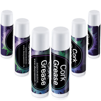 Picture of Tondiamo 6 Pieces Cork Grease for Clarinet Flute Grease Lubricant Tube Cleaning and Care Product Woodwind Instruments Accessory for Saxophone Clarinet Flute Supplies