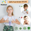 Picture of Chew Necklaces for Sensory Kids, 8 Pack Chewy Necklace Sensory Boys and Girls with Autism, ADHD, SPD, Biting, Silicone Teething Necklace Oral Chew Toys for Adults Reduce Chewing Anxiety Fidget