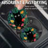 Picture of Car Coasters for Cup Holders，Car Cup Holder Coasters, 2 Pack Cup Holder Coasters for Car, Anti Slip Rubber Car Cup Mat with A Finger Notch, Cute Car Interior Accessories for Women2.75"Flower Balck Cat