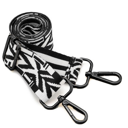 Picture of ZOOEASS Nickel Buckles Wide Shoulder Strap Adjustable Replacement Belt Gun Buckles Guitar Style Crossbody Bag Strap(Wide:1.4in,Long:49.2in) (Color26)