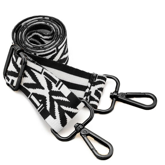 Picture of ZOOEASS Nickel Buckles Wide Shoulder Strap Adjustable Replacement Belt Gun Buckles Guitar Style Crossbody Bag Strap(Wide:1.4in,Long:49.2in) (Color26)