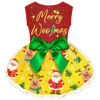 Picture of Dog Christmas Outfit Dog Dresses, Dog Christmas Costume Clothes for Dogs Funny Puppy Dress with Bow for Small Large Dogs, Pumpkin Witch Bat Pet Costume Halloween Christmas