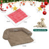 Picture of GGIB Calming Dog Bed Christmas Throw Blanket Fluffy Plush Dog Mat for Furniture Protector Decoration Holiday Throw for Sofa Couch Cover for Large Medium Small Dogs Cats (Medium, Camel)