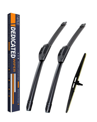 Picture of Replacement for Honda Pilot 2009-2015 Silent Wipers -FAPIUO Front and Rear Windshield Wipers 22"+21"+14" Full Blade Set (3 Pack) U/J HOOK