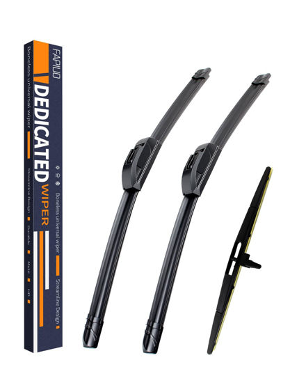 Picture of Replacement for Honda Pilot 2009-2015 Silent Wipers -FAPIUO Front and Rear Windshield Wipers 22"+21"+14" Full Blade Set (3 Pack) U/J HOOK