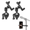 Picture of 2 Pack Microphone Stand Phone Holder, JCWNIY Universal Mic Stand Phone Holder Adjustable 360° Swivel Phone Holder for Mic Stand Phone Clip Clamp Mount for iPhone, Android, Any Smartphones