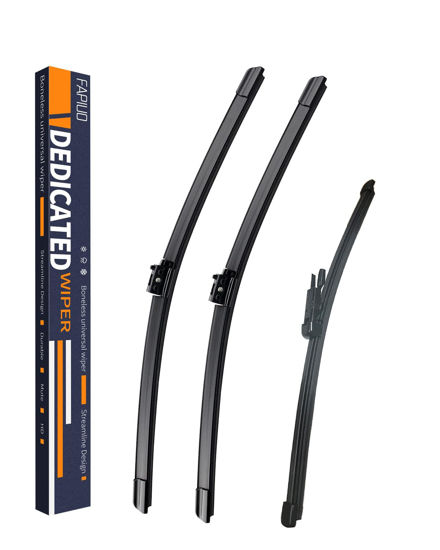Picture of Replacement for Mercedes-Benz GLC300 2016-2021,GLC43 AMG 2017-2021,GLC250 2017-2021, Silent Wipers -FAPIUO Front Windshield Wipers 22"+22"+12" Blade Set (3 Pack）