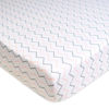 Picture of American Baby Company 2 Pack Fitted Crib Sheets 28" x 52", Soft Breathable Neutral 100% Cotton Jersey Sheet, Pink Stars/Zigzag, for Boys and Girls, Fits Crib and Toddler Bed mattresses