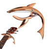 Picture of Shark Guitar Capo Pretty Cool Capo for Electric Acoustic Classical Guitar Ukulele Zinc Alloy Spring Capo (Gold)